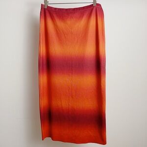 Zara Orange Maxi Skirt